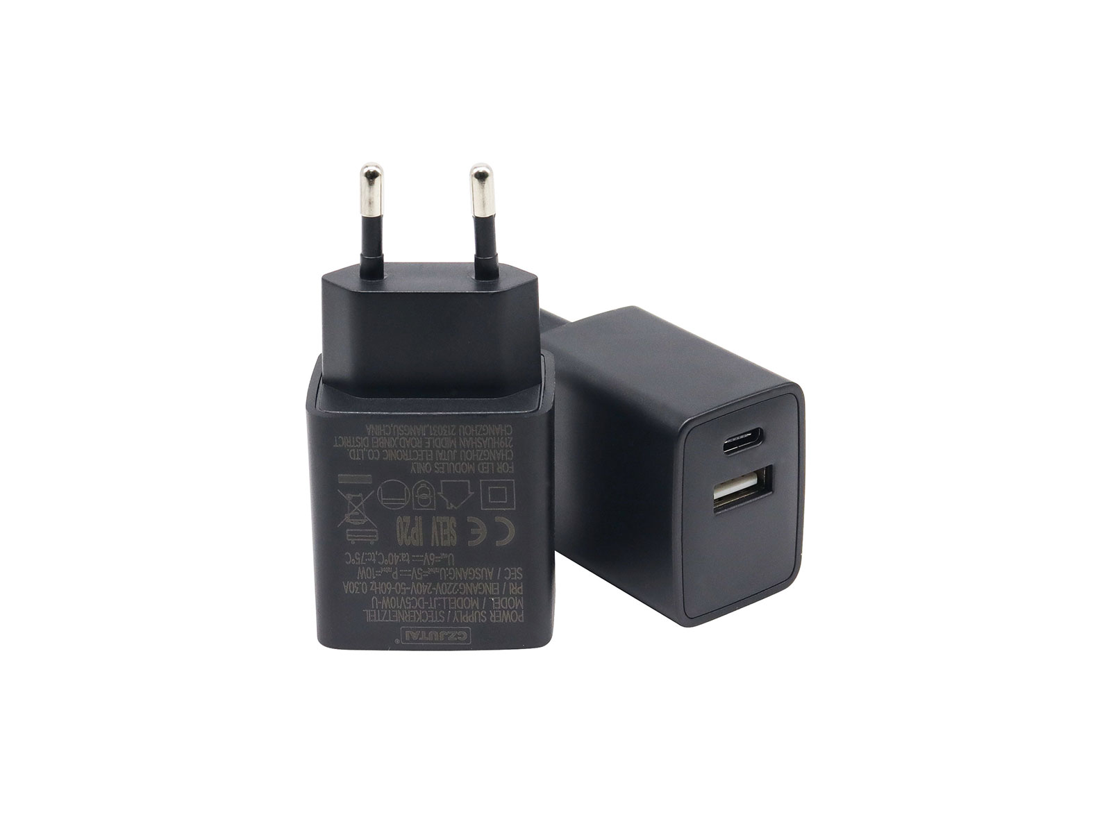 欧规GS/CE USB Type A+C 黑色